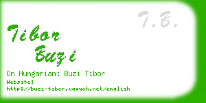 tibor buzi business card